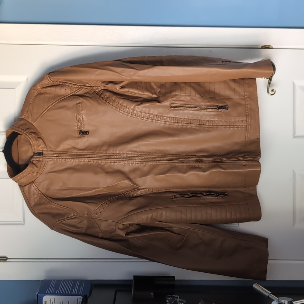 PU leather men jacket